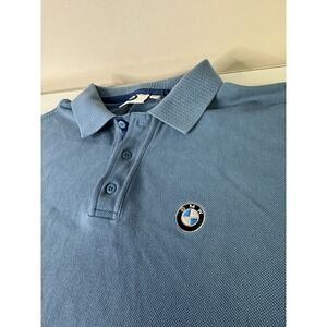 Mens BMW Blue Polo Shirt Size XL Vintage Y2K Golf Logo